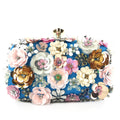 Floral satin clutch, another view
