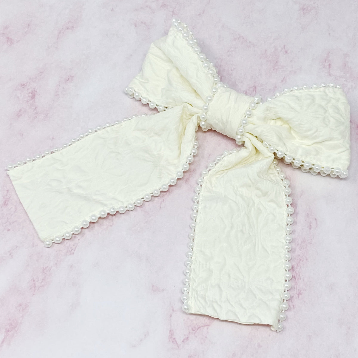 Pearl Bow Hair Barrette