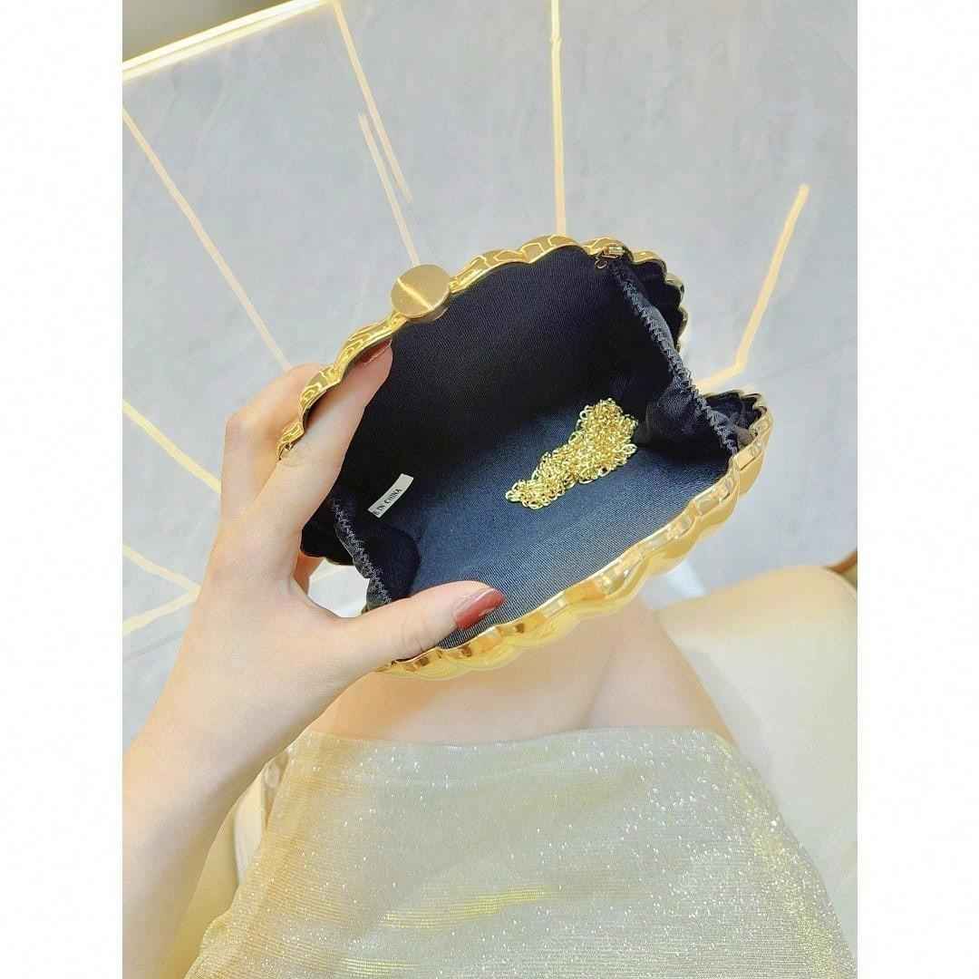 Sparkly seashell clutch, another view