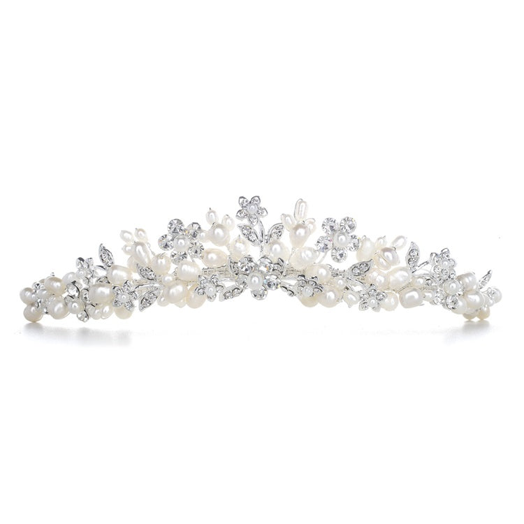 Freshwater pearl cluster tiara