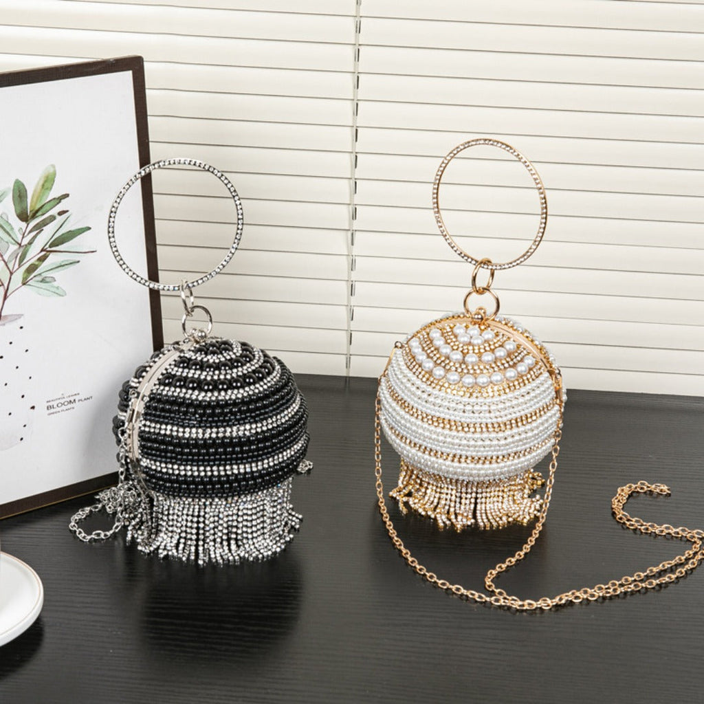 Round evening bag