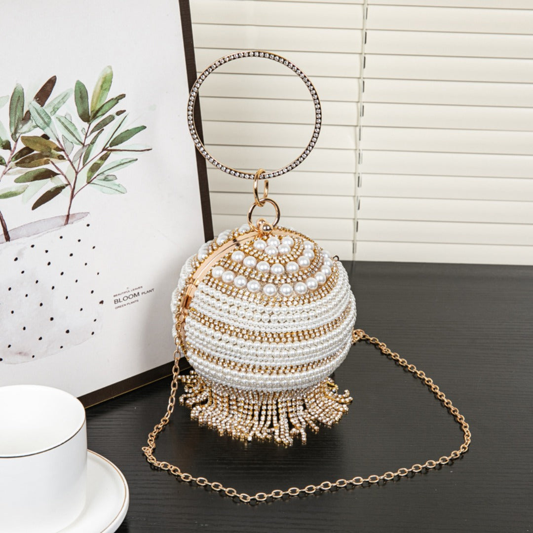 Round evening bag, color option
