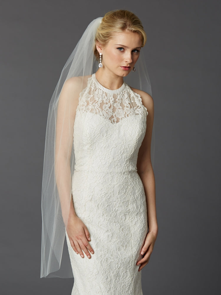The Classic Veil, long fingertip 42 inch
