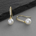 Vintage French-wire pearl drop earrings