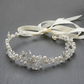 Pearl and crystal floral vine headband