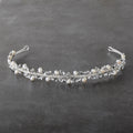 Pearl headband tiara, silver