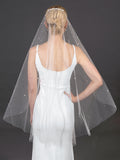 Pearl comb fingertip drop veil