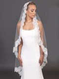 Eyelash lace mantilla veil, ballet length