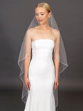Pearl and crystal edge ballet veil