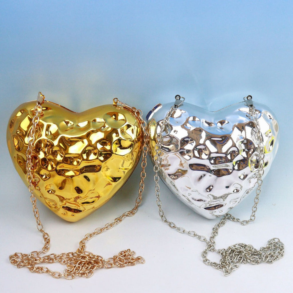 Hammered heart mini bag, color option