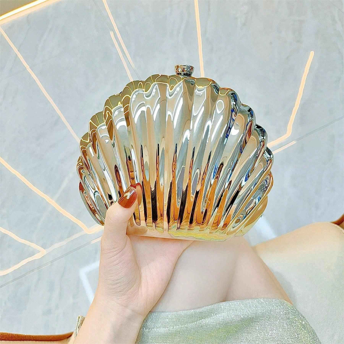 Sparkly Seashell Clutch