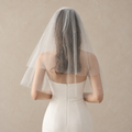Two Tier Pearl Veil - Elbow Length