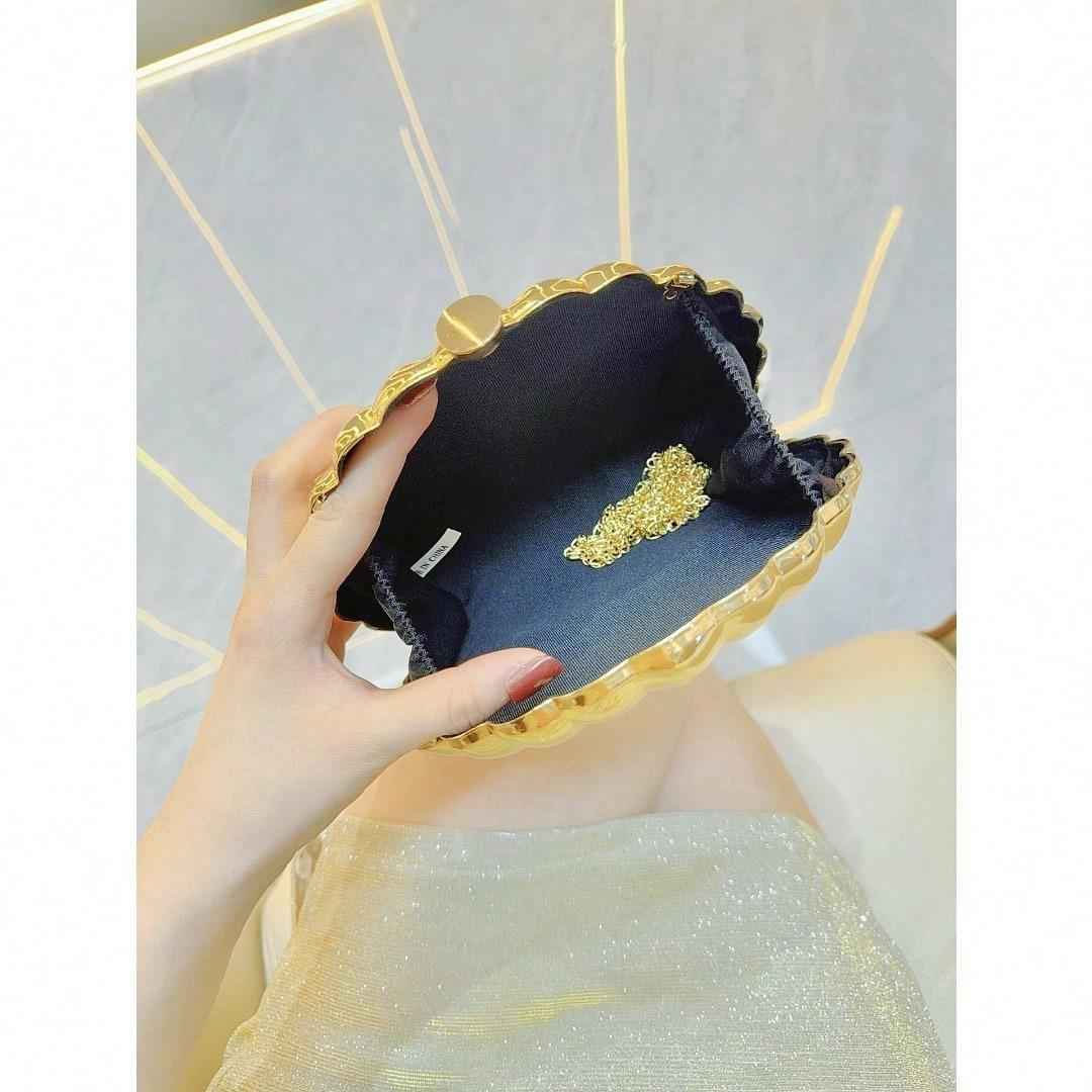 Sparkly seashell clutch, another view