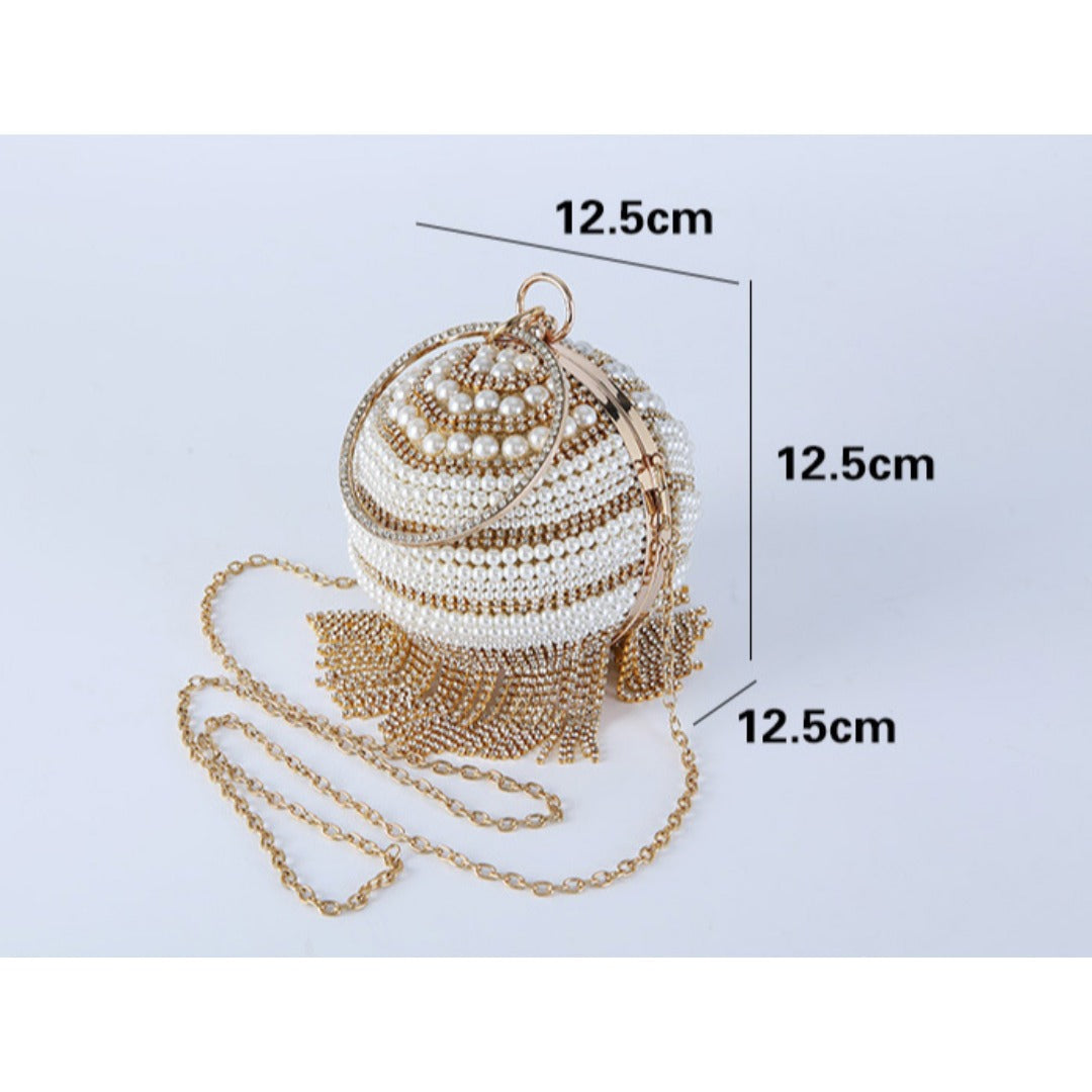Round evening bag, another view