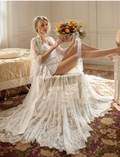 Chantilly Lace Robe Set with Train