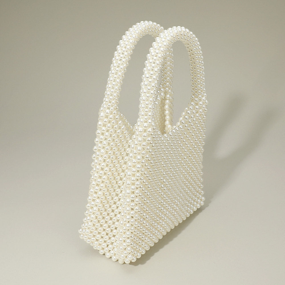Pearl beaded bag, color option