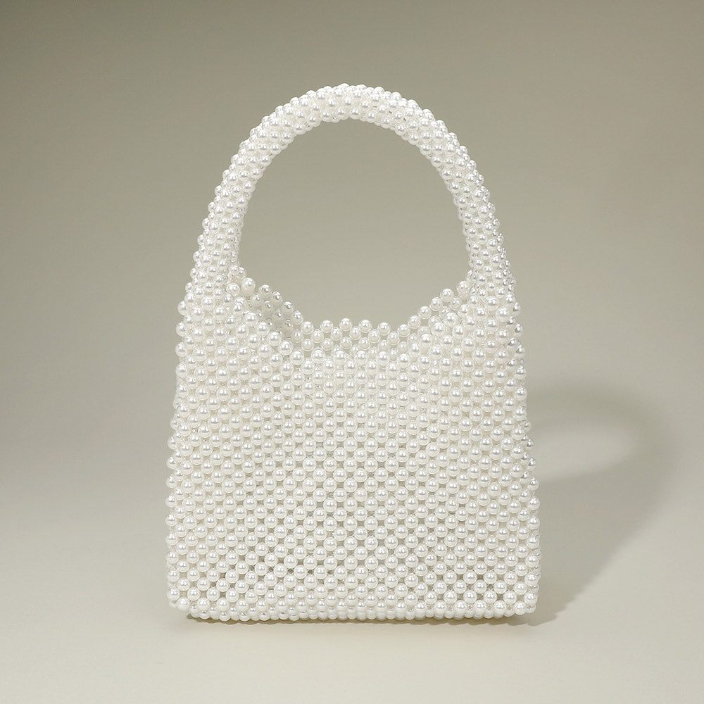 Pearl beaded bag, another view