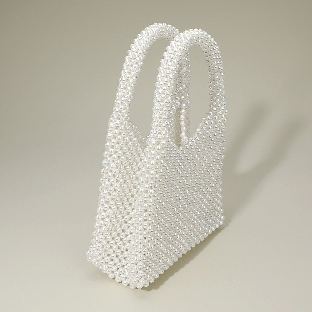 Pearl beaded bag, another view