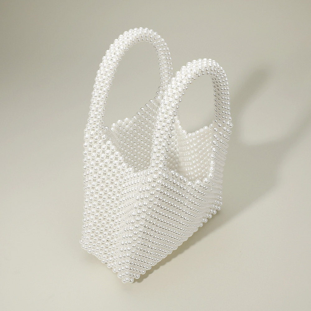 Pearl beaded bag, another view