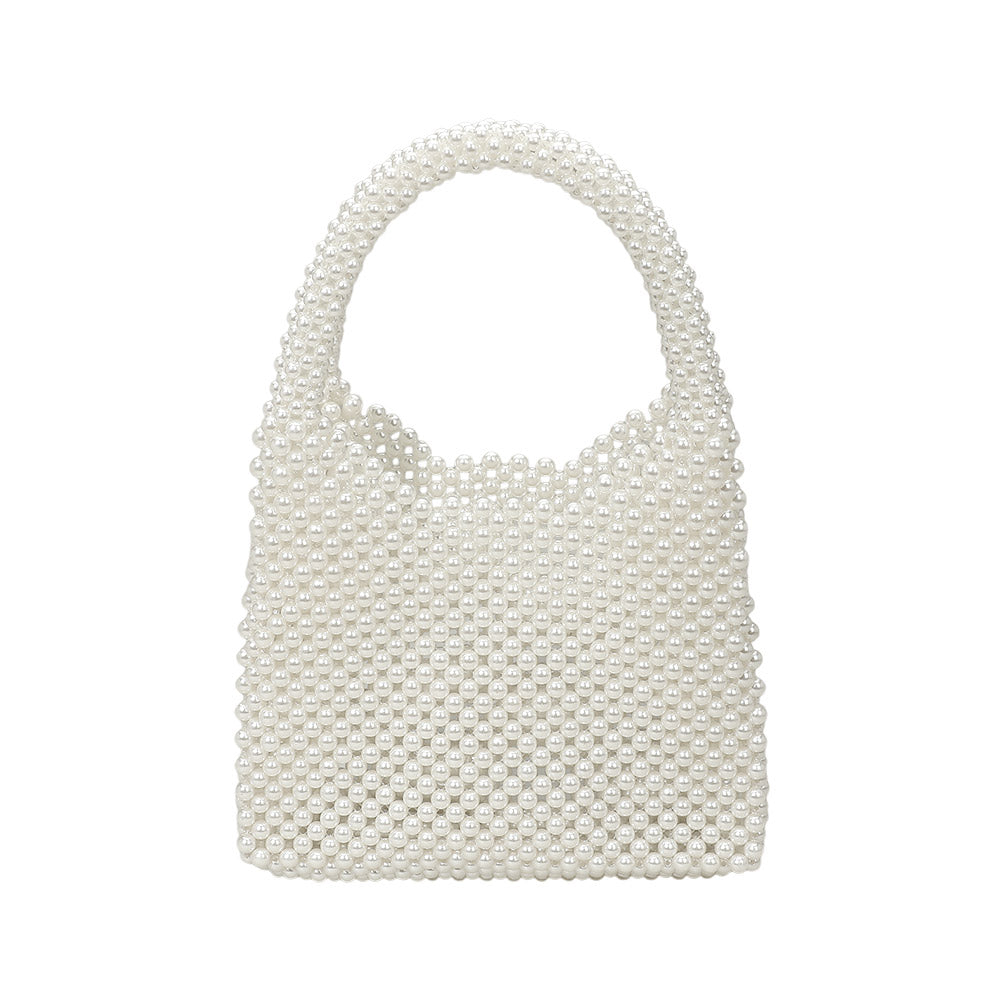 Pearl beaded bag, another view