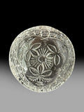 Vintage Round Floral Pressed Glass Trinket Dish