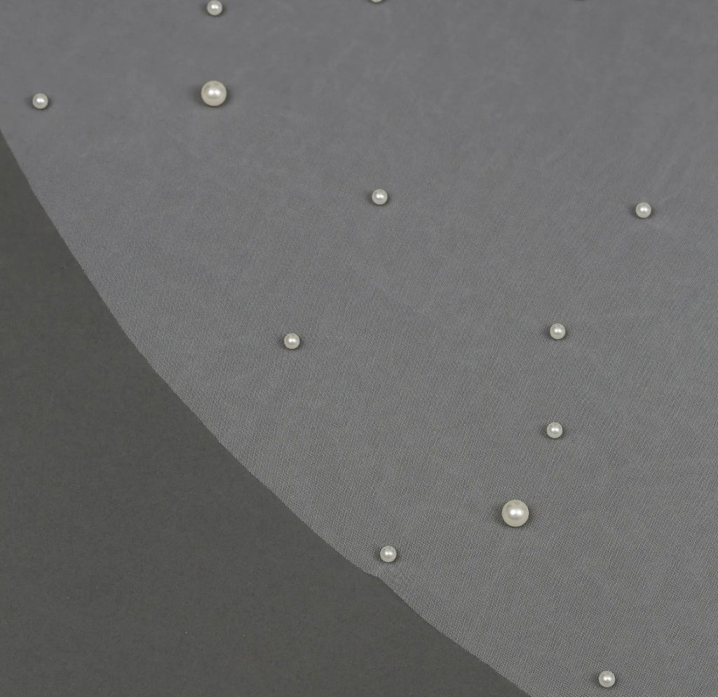 Two Tier Pearl Veil - Elbow Length