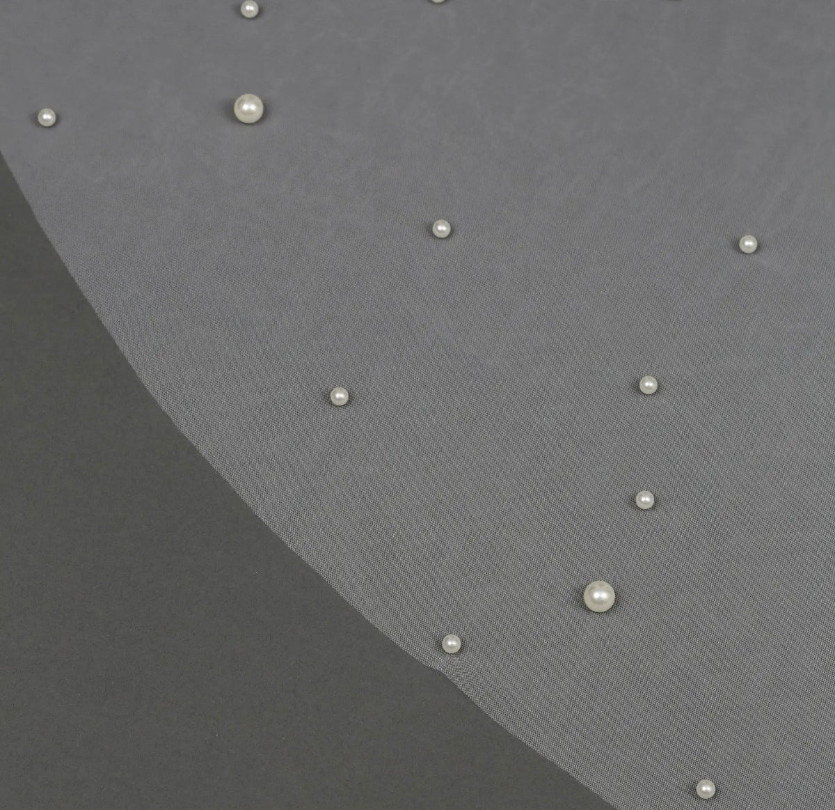 Two Tier Scattered Pearl Veil - Chapel Length