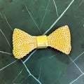 Vintage gold-tone mesh bow brooch