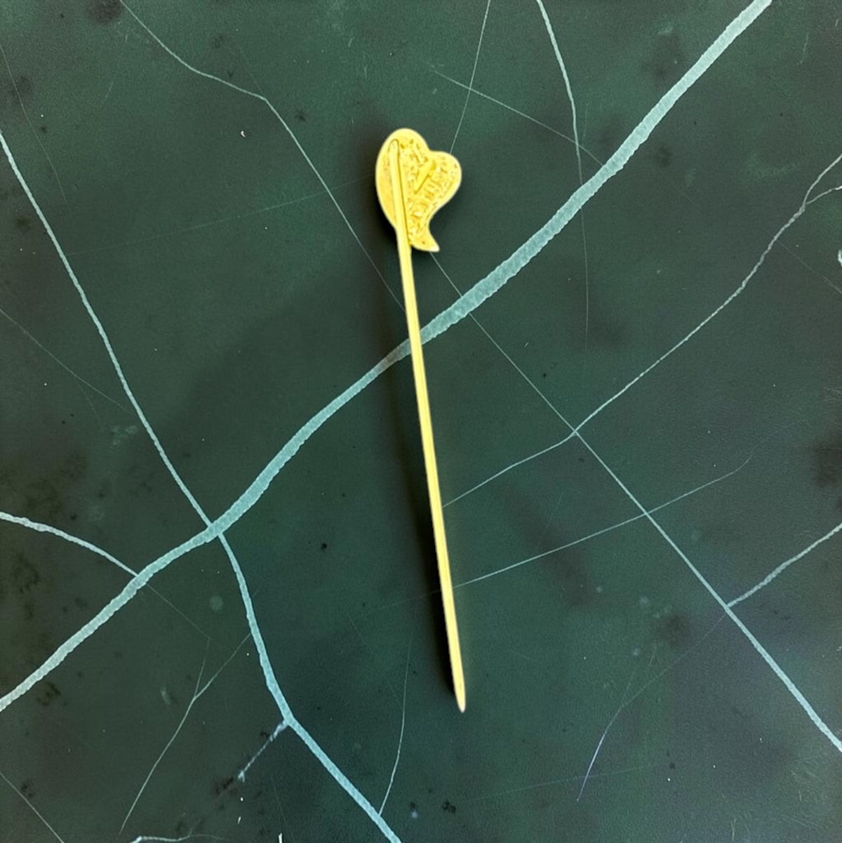 Vintage Monet heart stick pin, signed back