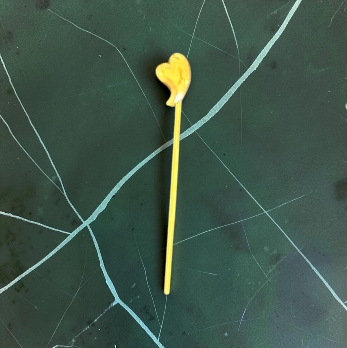 Vintage Monet puffy heart stick pin, another view