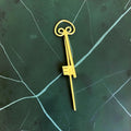 Vintage gold-tone skeleton key stick pin