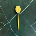 Vintage classical profile stick pin, gold-tone