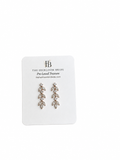 Cubic Zirconia Leaf Drop Earrings