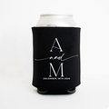 Monogram Wedding Can Cooler
