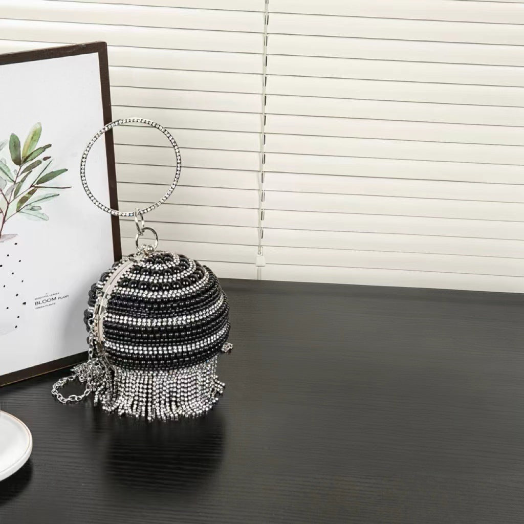 Round evening bag, another view