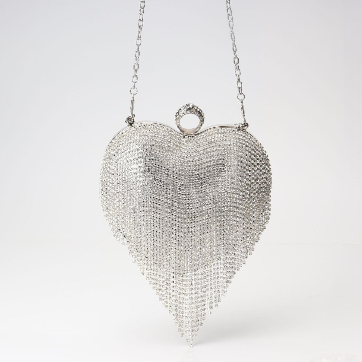 Rhinestone heart bag, color option