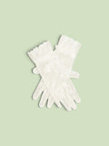 Short Lace Bridal Gloves with Ruffle Cuff
