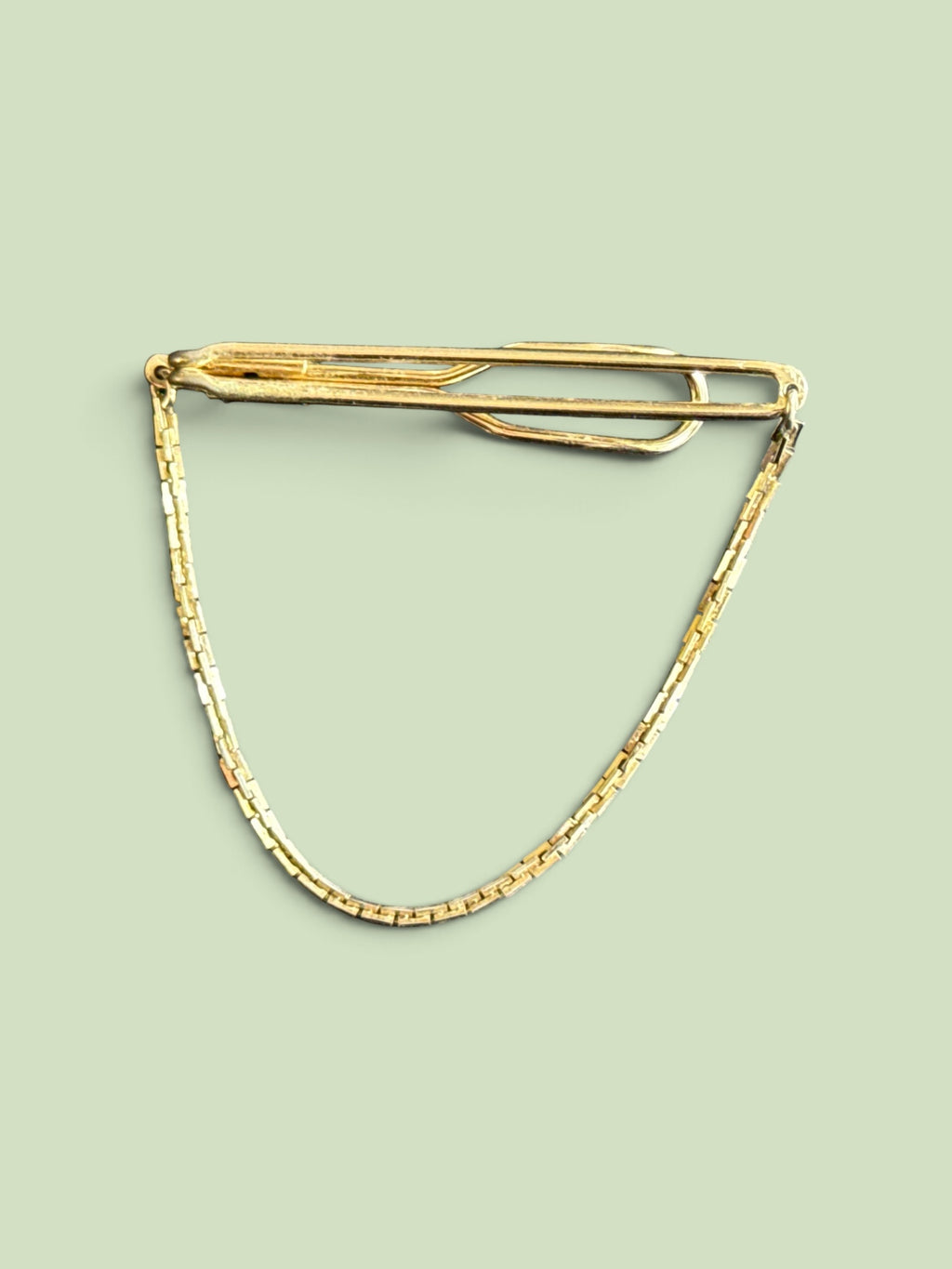 Vintage Swank Tie Clip with Box Chain