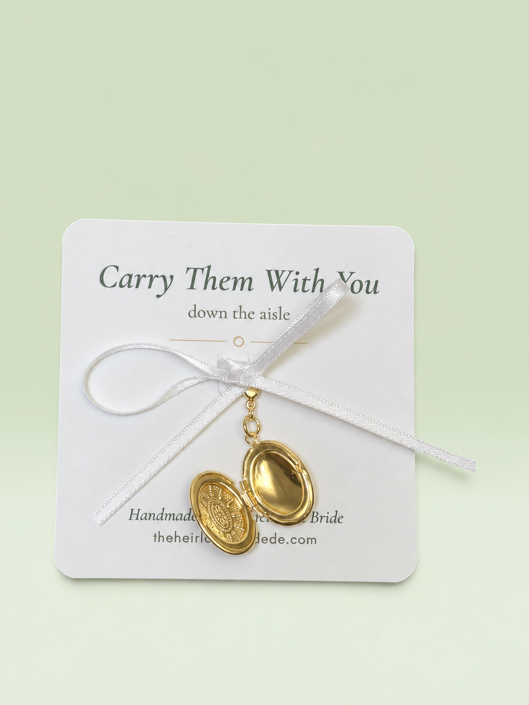 Petite photo locket charm, another view