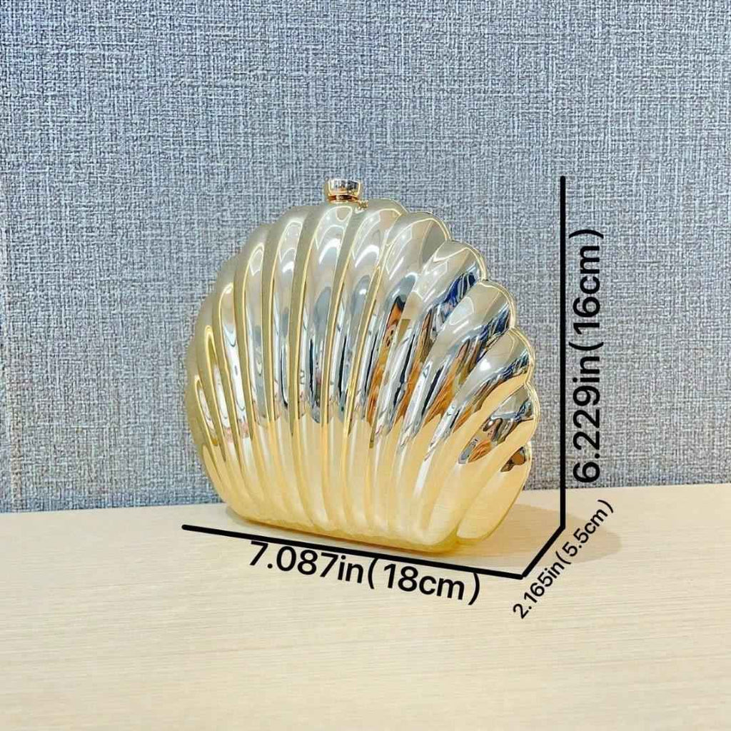 Sparkly seashell clutch, another view