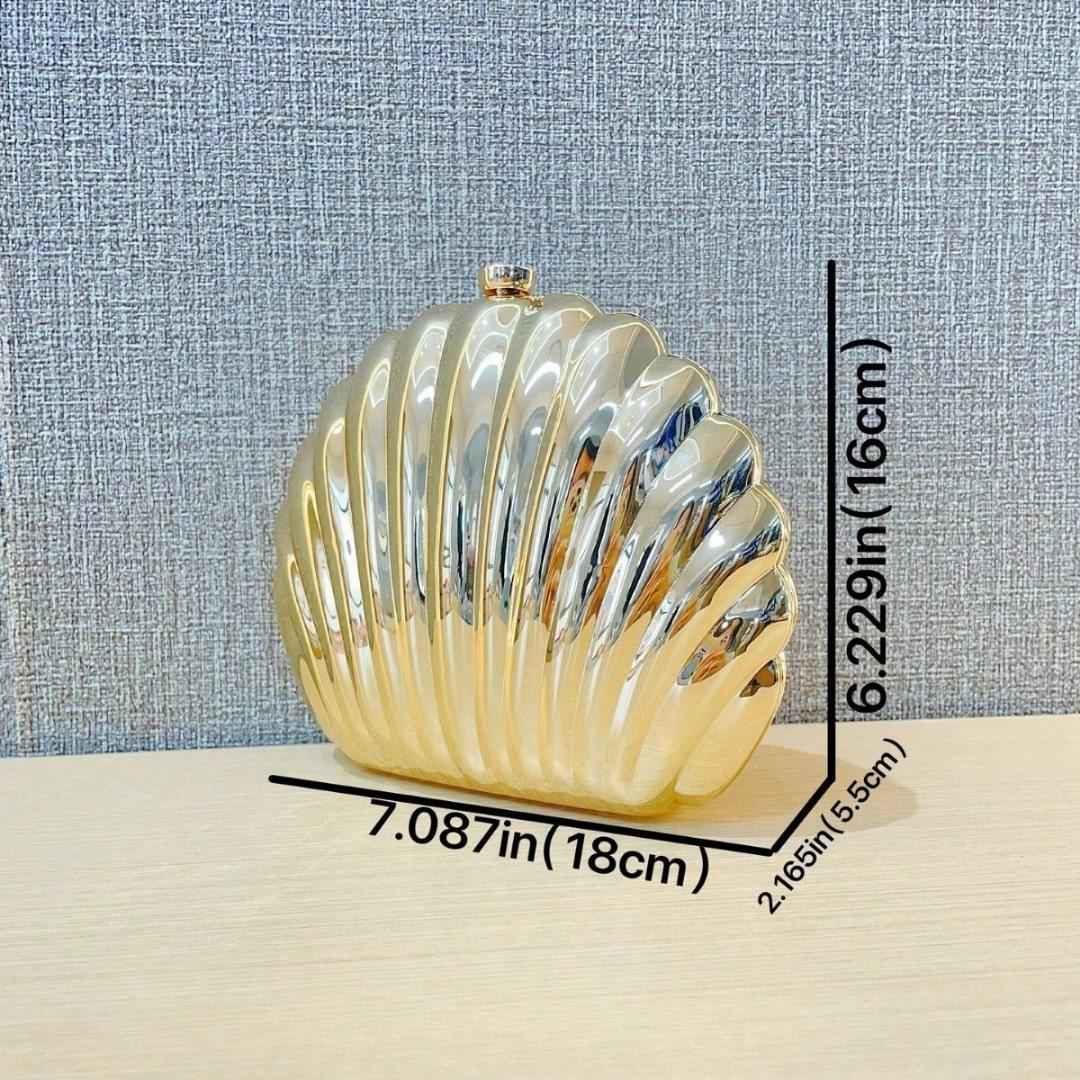 Sparkly seashell clutch, another view