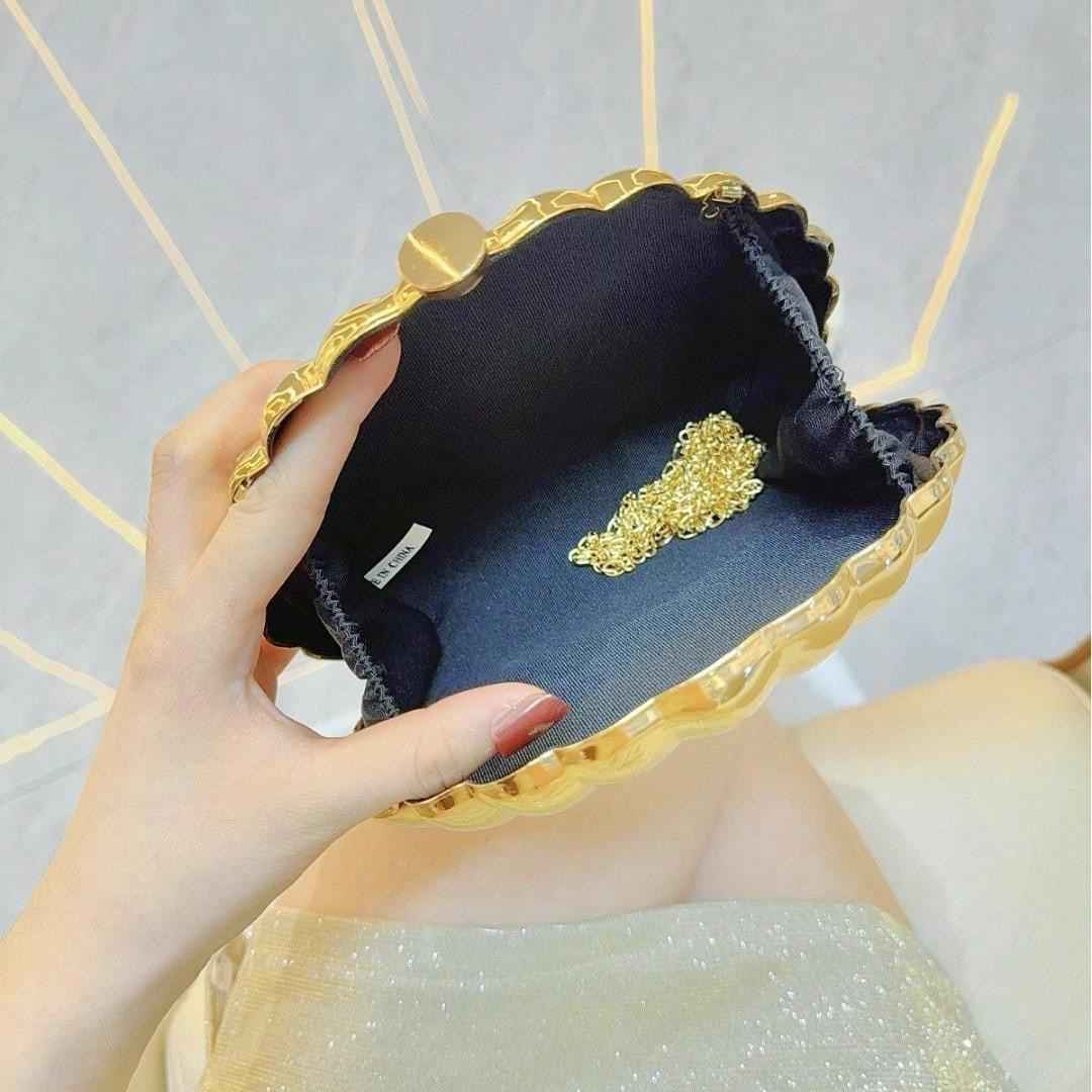 Sparkly seashell clutch, another view