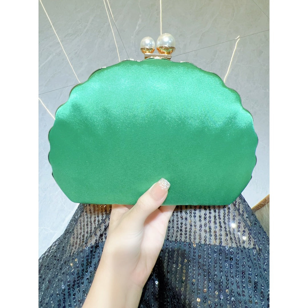 Beaded seashell clutch, another view