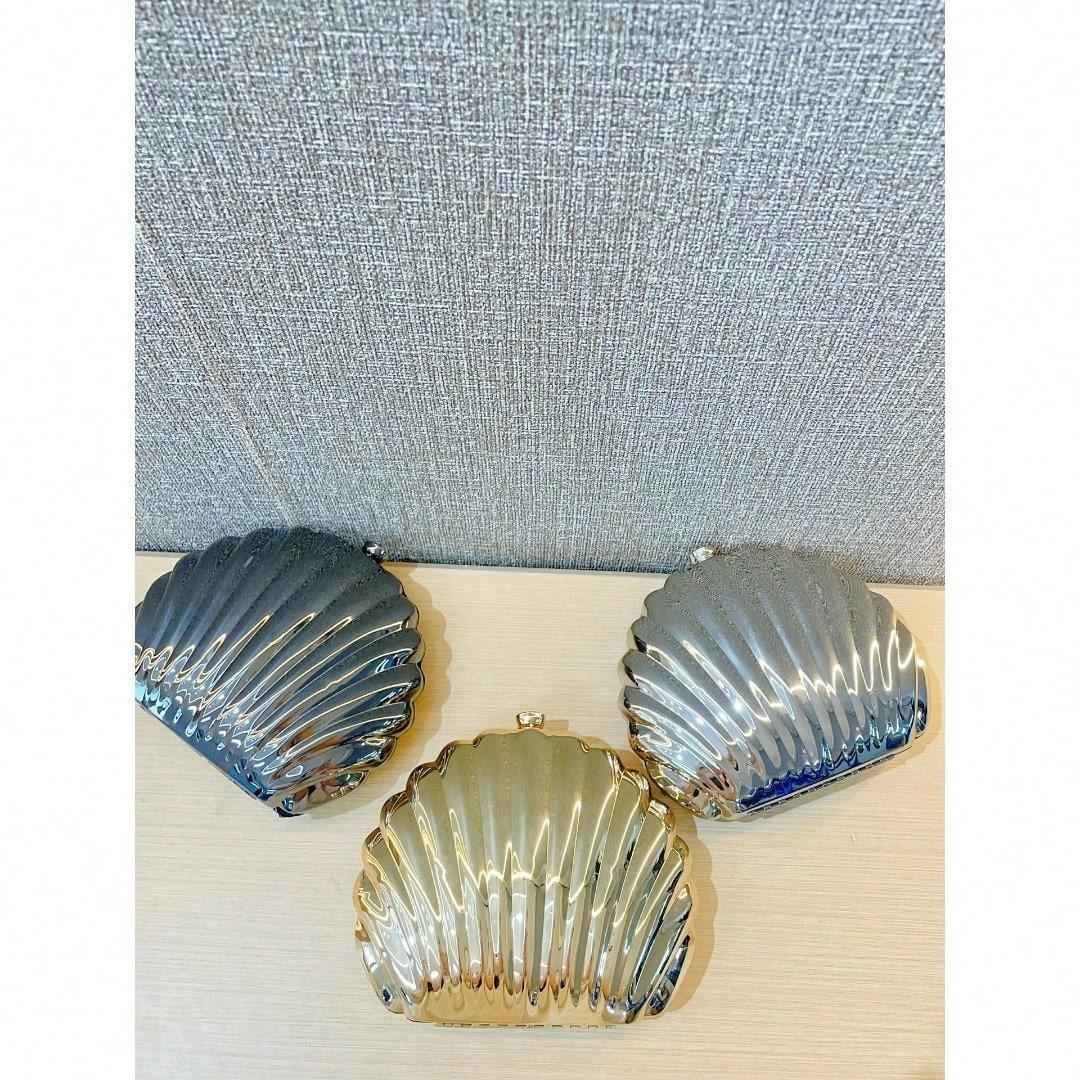 Sparkly seashell clutch, another view